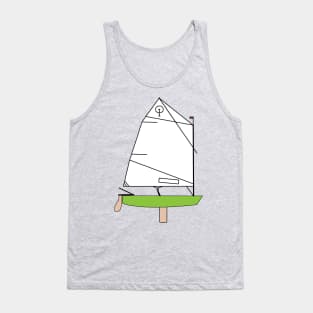 Optimist Sailing Dingy - Green Tank Top